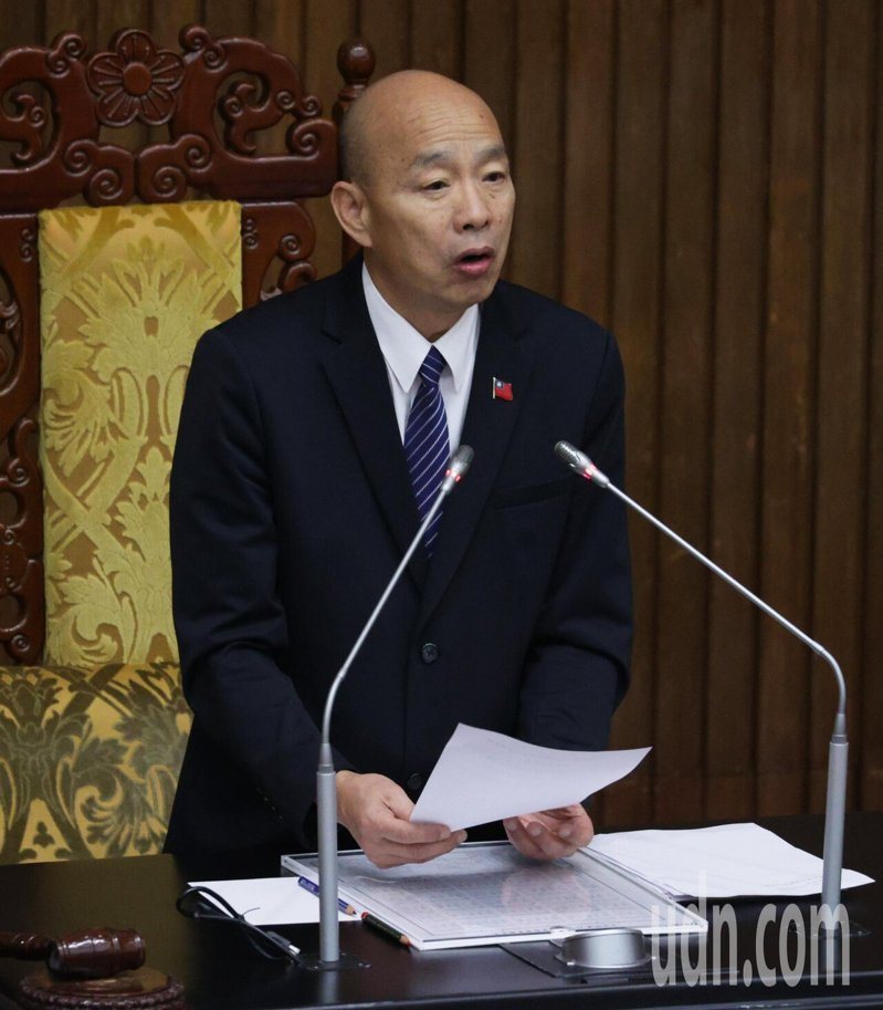 立法院會今天進行中選會人事同意權案記名投票表決，立法院長韓國瑜說明投票結果在不通過。記者潘俊宏／攝影