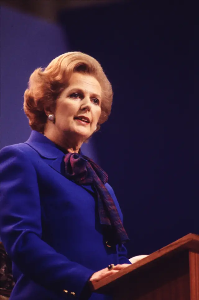 戴卓尔夫人在东萨塞克斯郡布莱顿举行的保守党党大会上(7/10/1980)