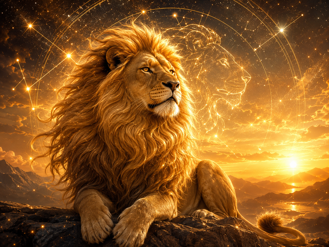 獅子座示意圖。圖片來源:Canva