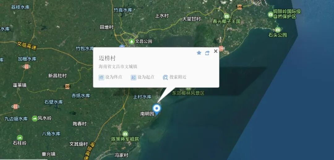 赶海点位（截图来源于百度地图）