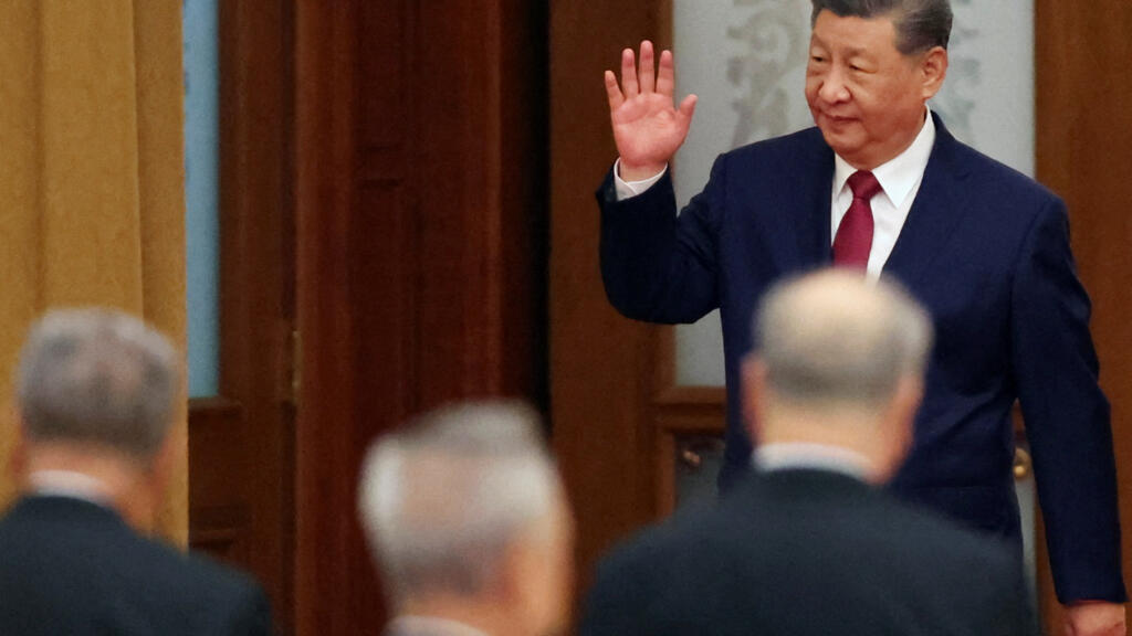 Chinese President Xi Jinping arrives for the National Day reception on the eve of the 77th founding anniversary of the People's Republic of China, at the Great Hall of the People in Beijing, China September 30, 2026.