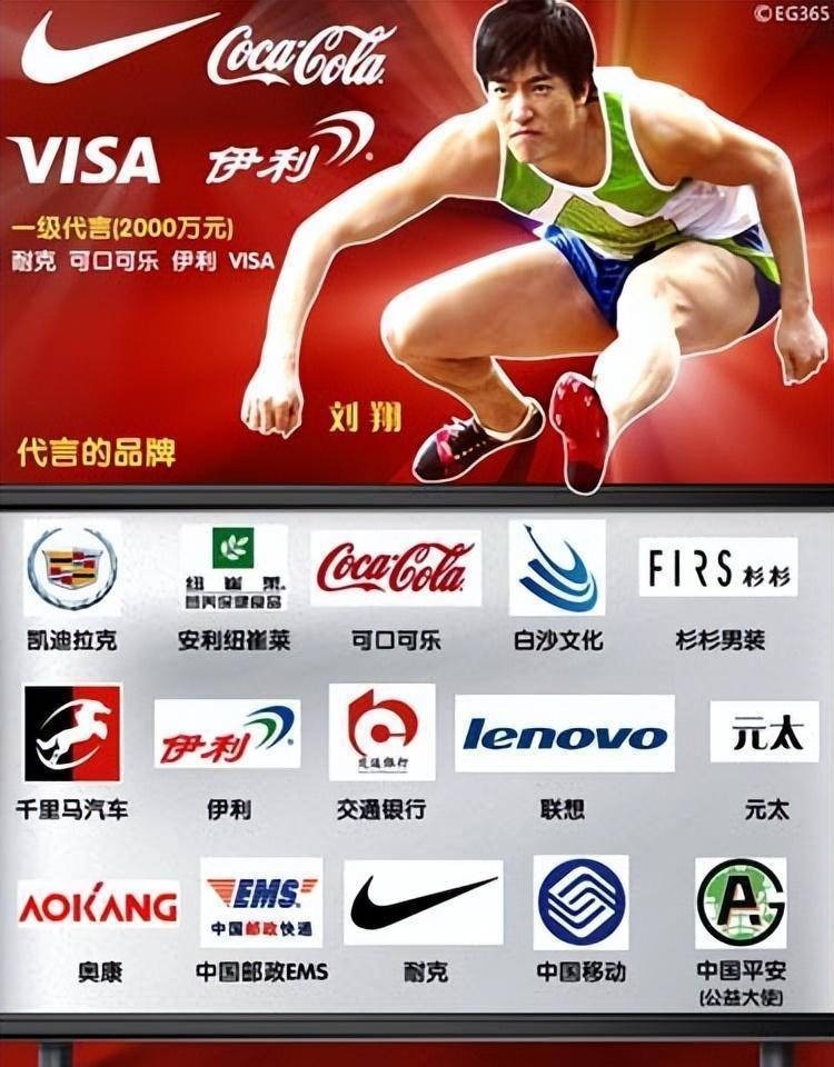 巅峰时期的刘翔手握十多个代言合同