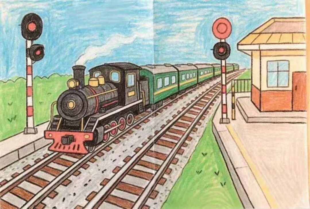 《时光列车》(作者:齐青格 6岁)