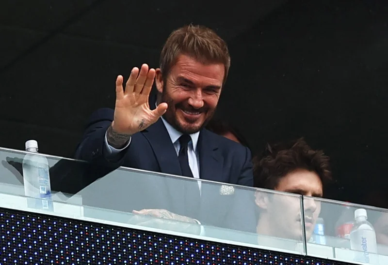 貝克漢（David Beckham）美加墨世界盃期間十分活躍。路透