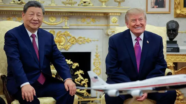 美国总统川普与中国国家主席习近平在华府白宫椭圆形办公室内会面(24/9/2026)