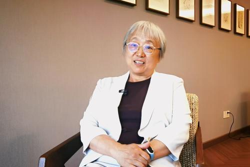 中国科学院外籍院士、中国科学院生物与化学交叉研究中心主任袁钧瑛。科技日报记者 房琳琳 摄