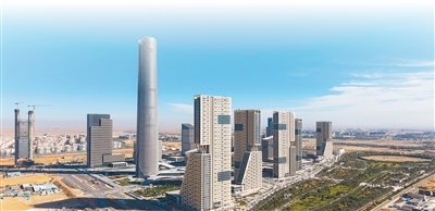 由中建埃及分公司承建的埃及新行政首都中央商务区项目。诺拉·夏泽利摄