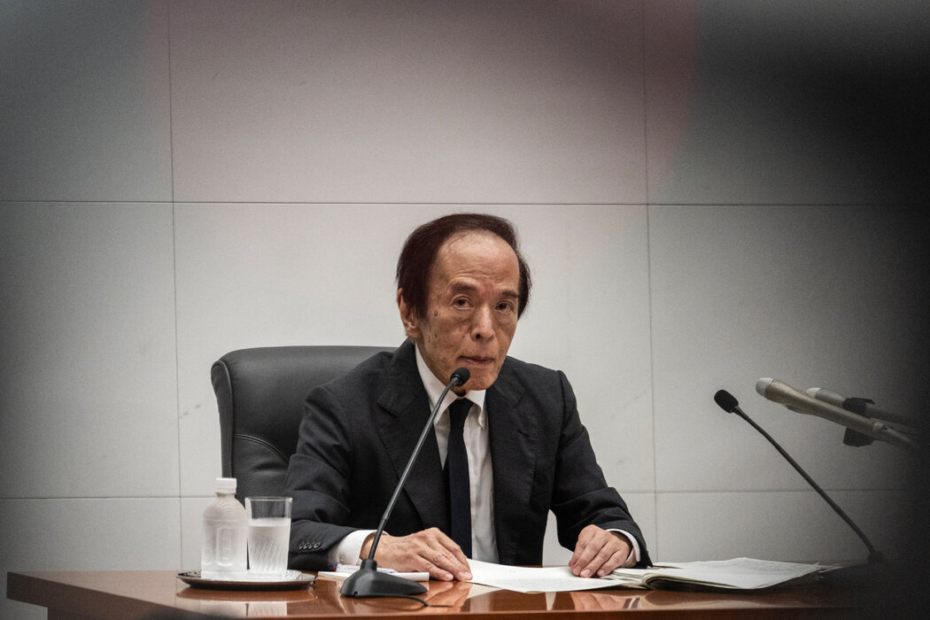 日本央行行长植田和男在央行总部,摄于上周。