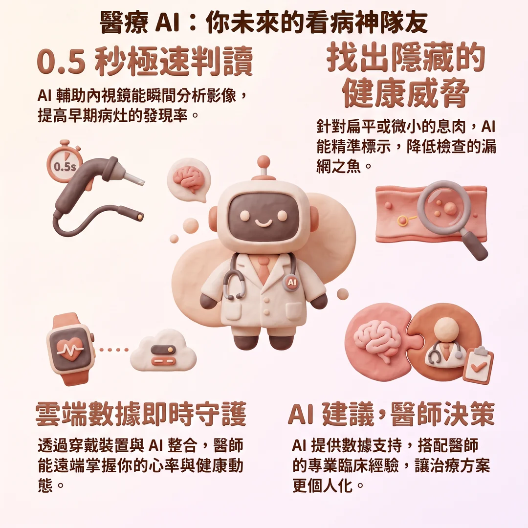 醫療 AI：未來醫療神隊友（圖／AI生成製圖）