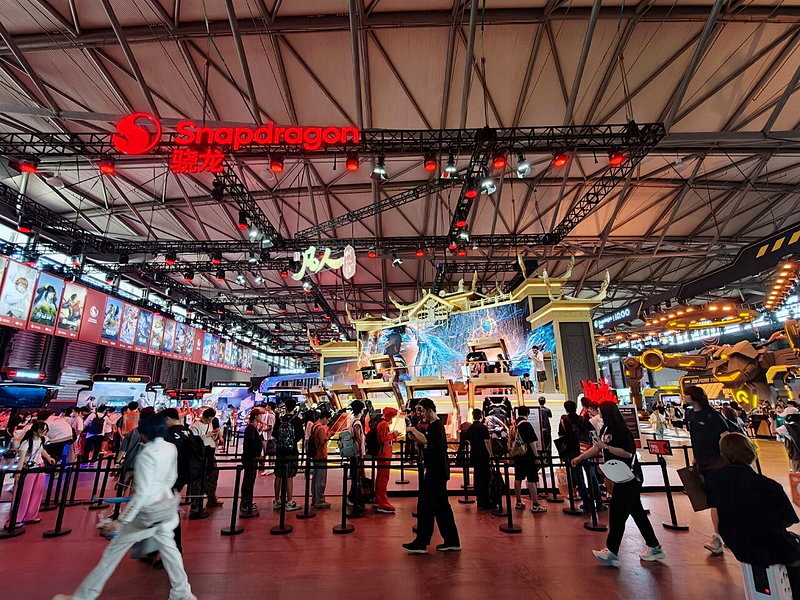 第23屆中國國際數碼互動娛樂展覽會(ChinaJoy)31日在上海登場,高通今年是第7次參展,並包下整個N5館。記者林宸誼/攝影