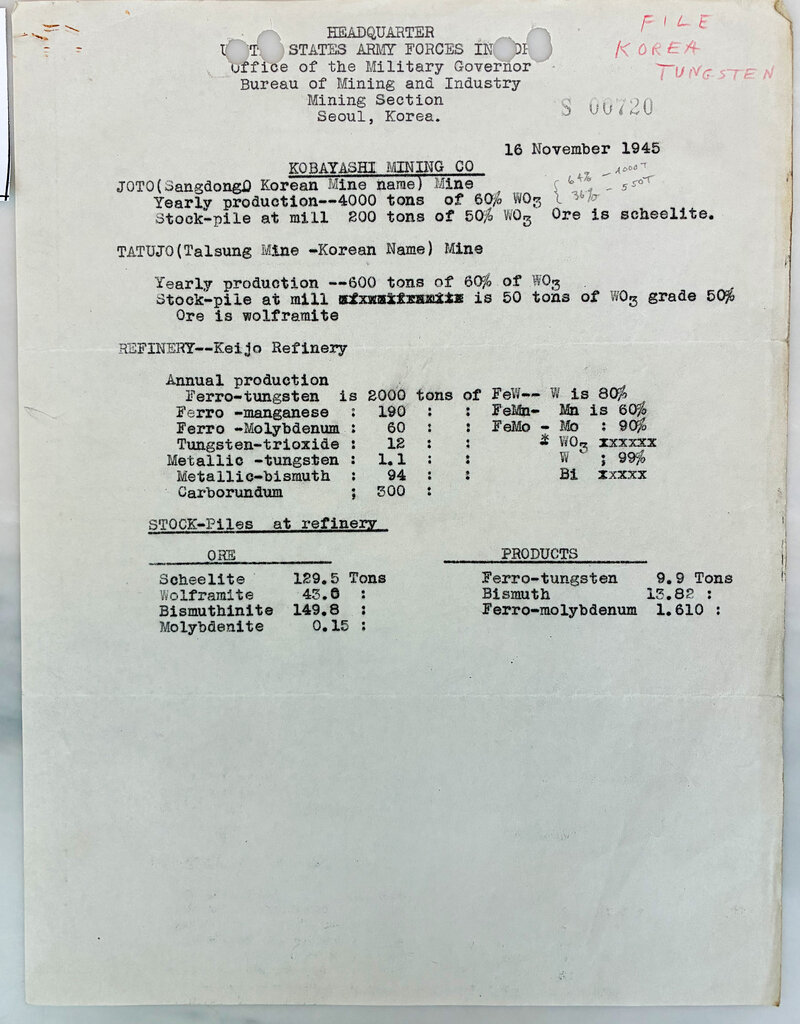 早在1940年代,美军就对位于上东的这座矿山产生了兴趣,该矿山此前曾由一家日本公司所有。
